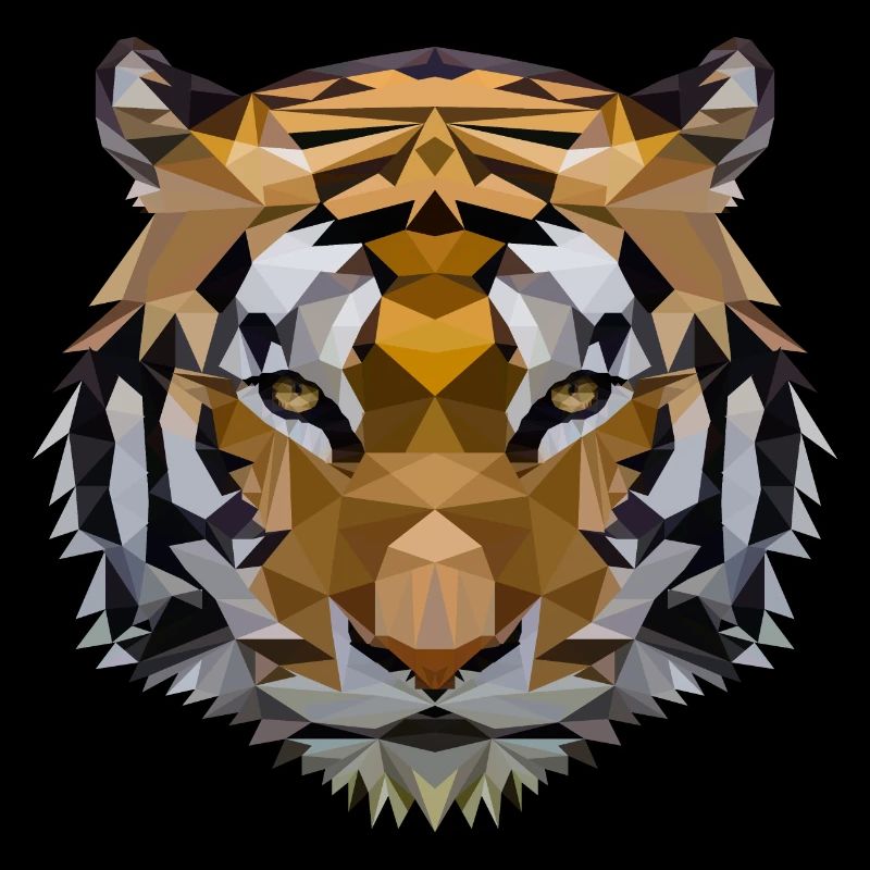 Tiger Loewe Katze Tier Geschenk Polygon