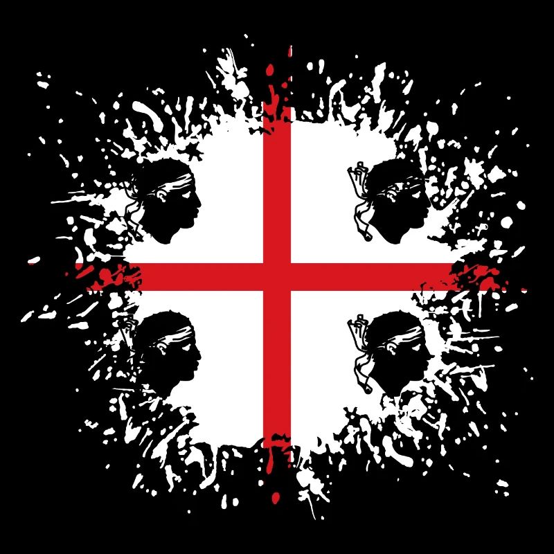 Sardinia Flag Klecks Sardinian Flag Splash