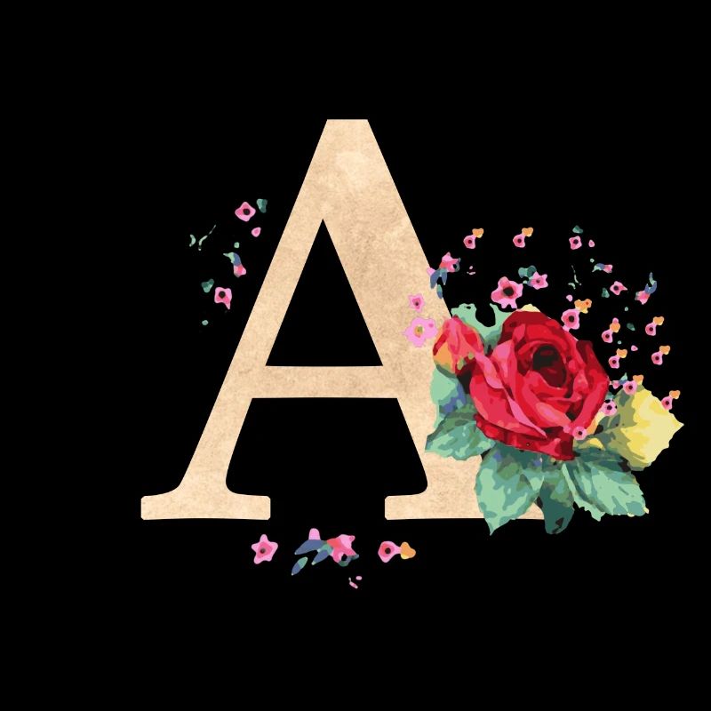 Buchstabe Anfangsbuchstabe A Initialen Rosen