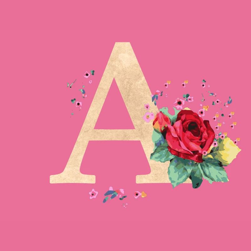 Letter initial letter A initials roses