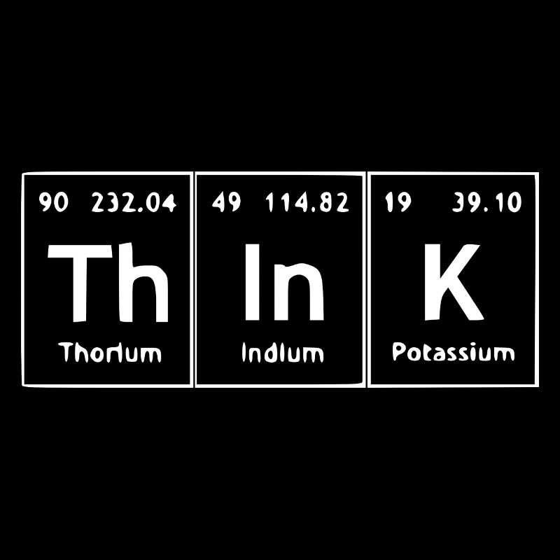 Think- pensée tableau périodique blanc
