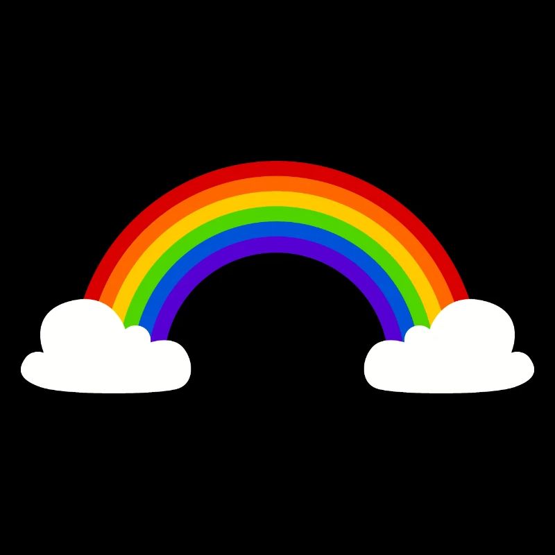 Rainbow with clouds