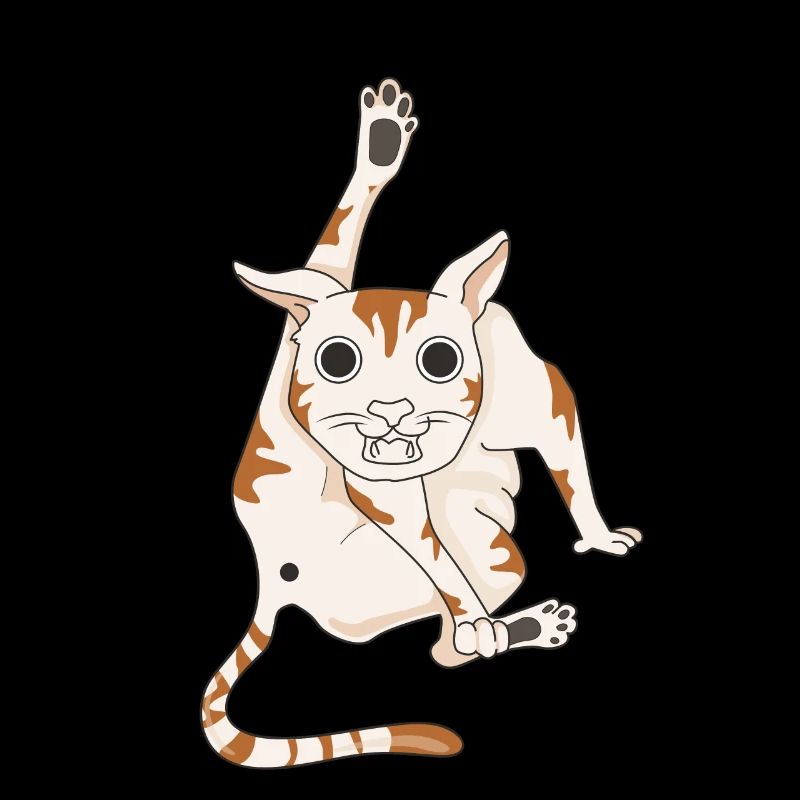 Verrückte Katze wird beim Hintern putzen erwischt