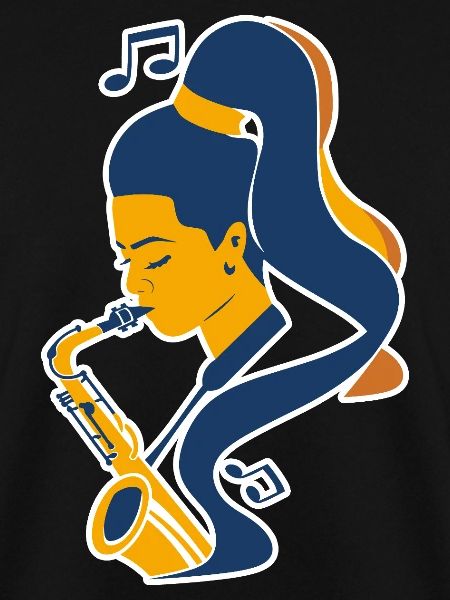 Saxophone Player Comic Look