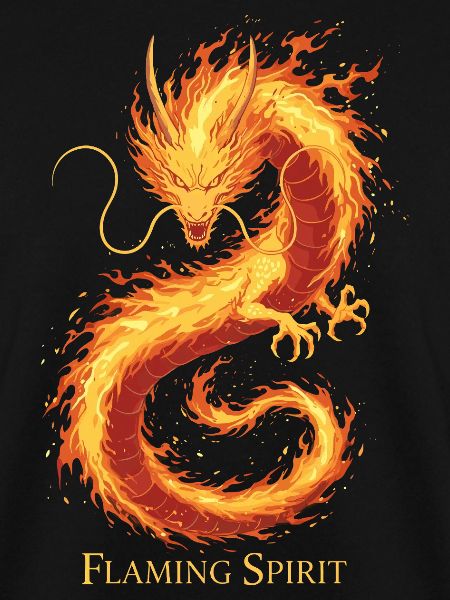 Flammender Geister Drache