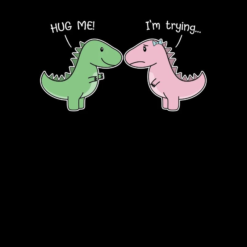 T-Rex drôle de la Saint-Valentin - étreignez-moi! j'essaie