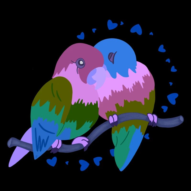 Oiseaux amoureux