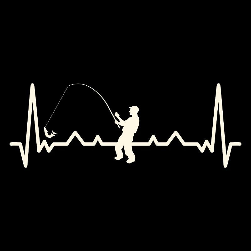 Pêche au rythme cardiaque sur blanc