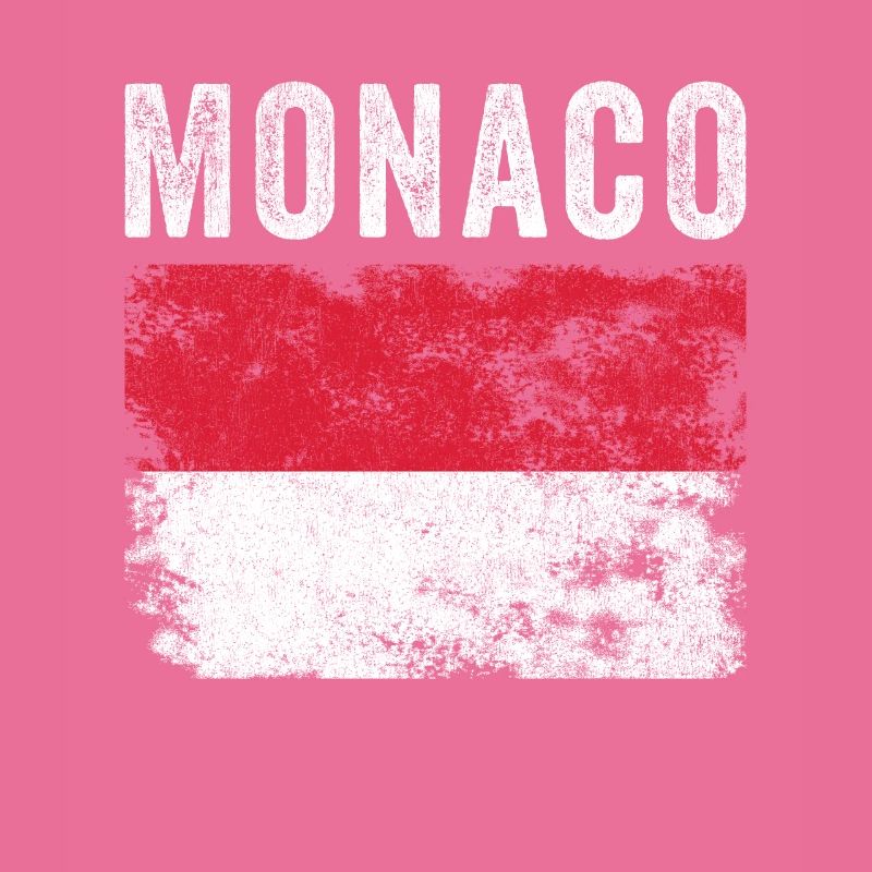 Monaco Flag Distressed - Drapeau monaquin