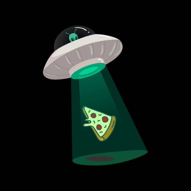 Pizza alien with UFO - Pizza Alien avec UFO