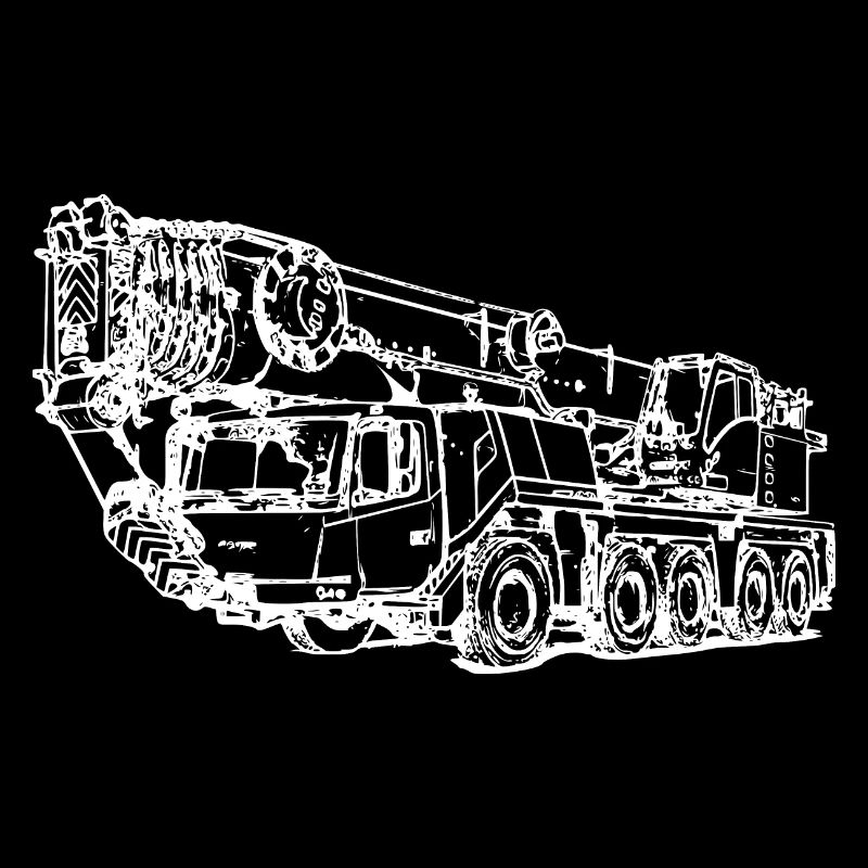 Mobile crane crane crane 5 axle white