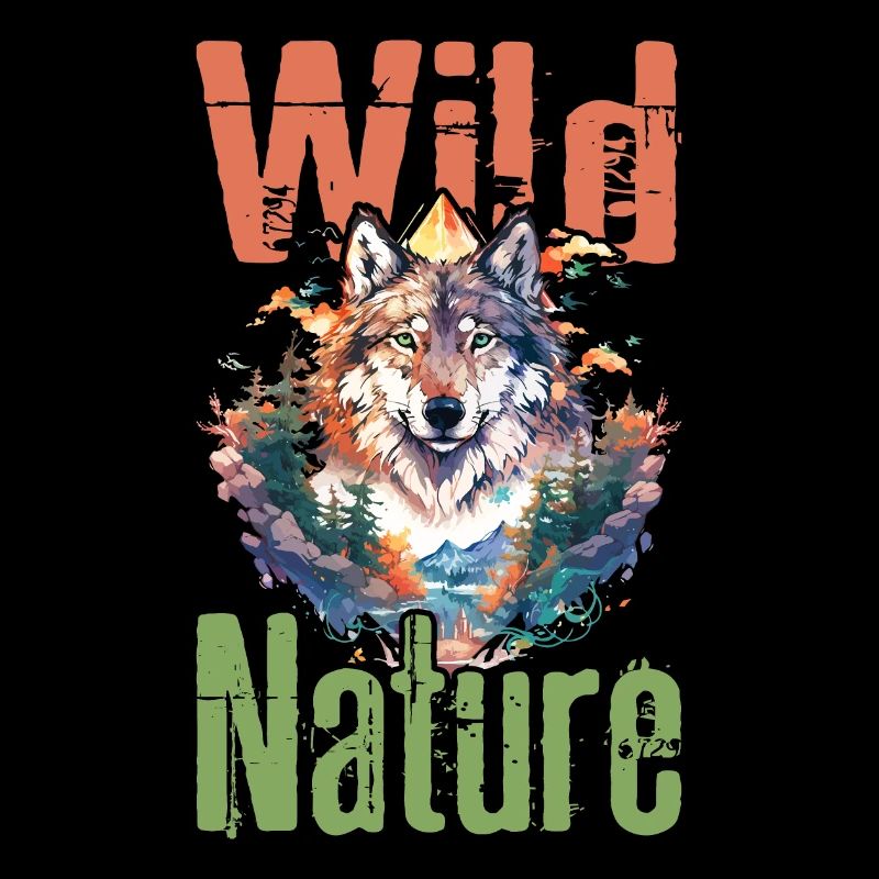Wolf Wild Nature Wolfskopf Wildnis Wald Bäume