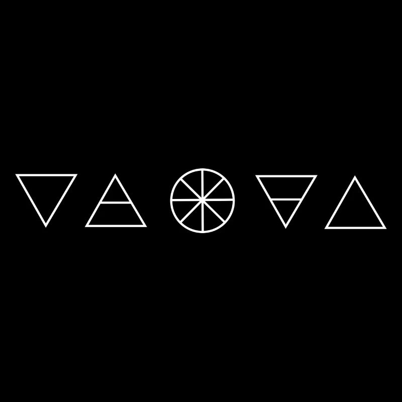 5 elements logo white long
