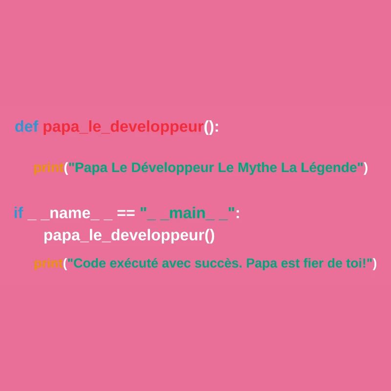 Code du programme Papa développeur