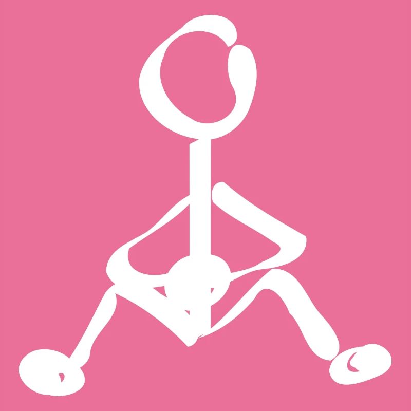 Strichmann sitzend Geschenkidee