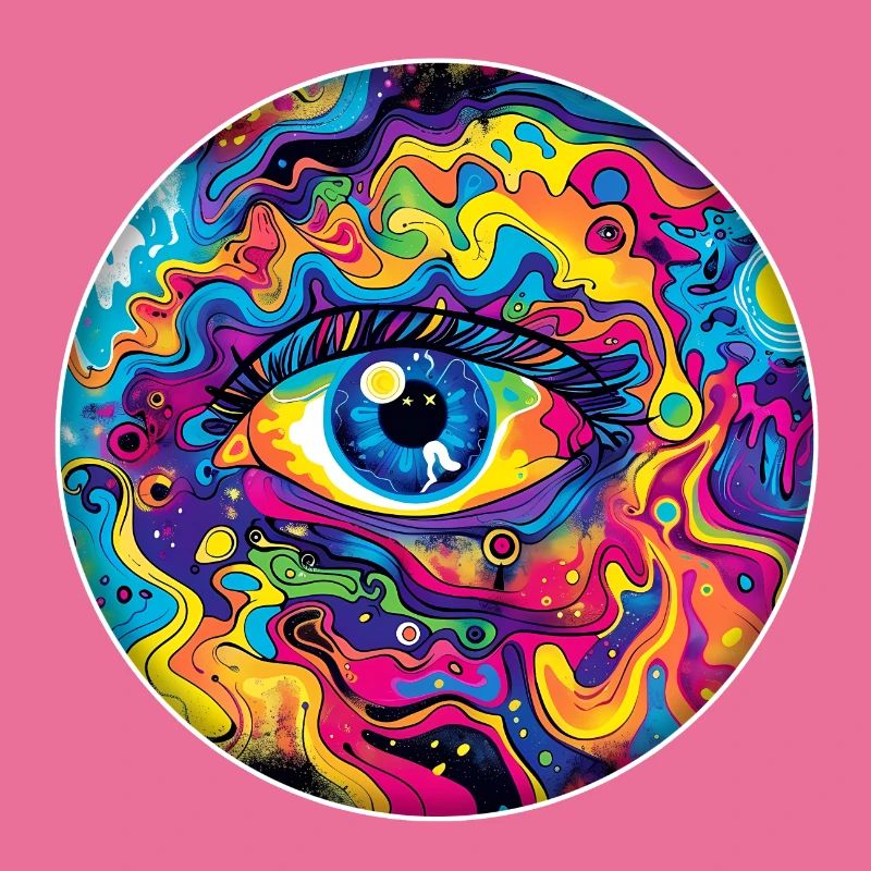 Psychedelic Eye: Colored Trippy Design