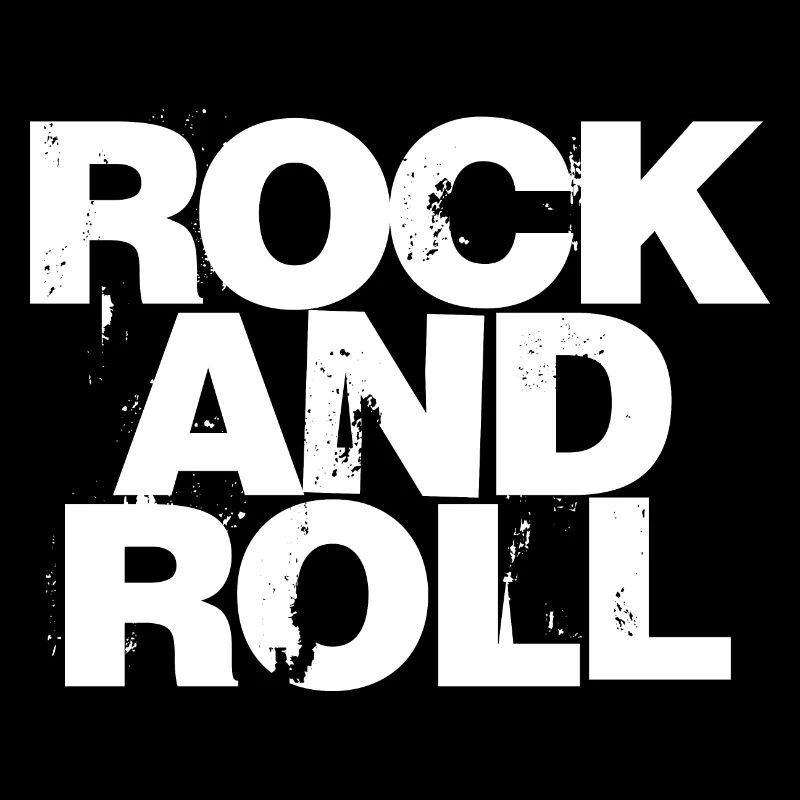 Rock and roll typographic text