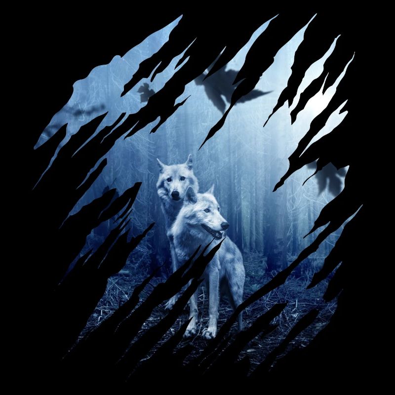 Wolf Scratch Marks Claws Wild Wolves Wilderness Howl