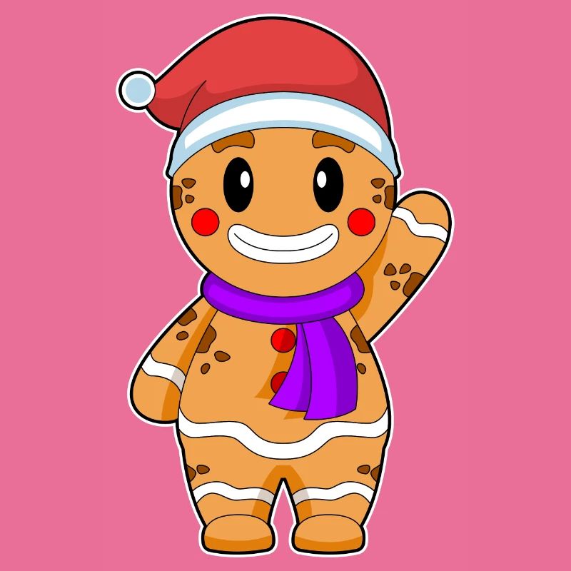 Écharpe de Noël biscuit