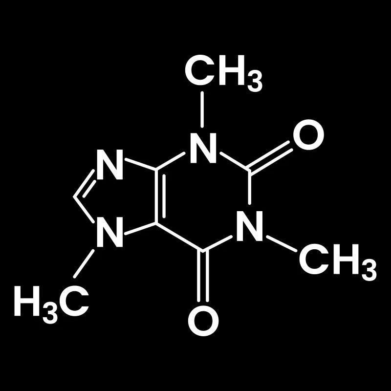 Structure chimique de la caféine