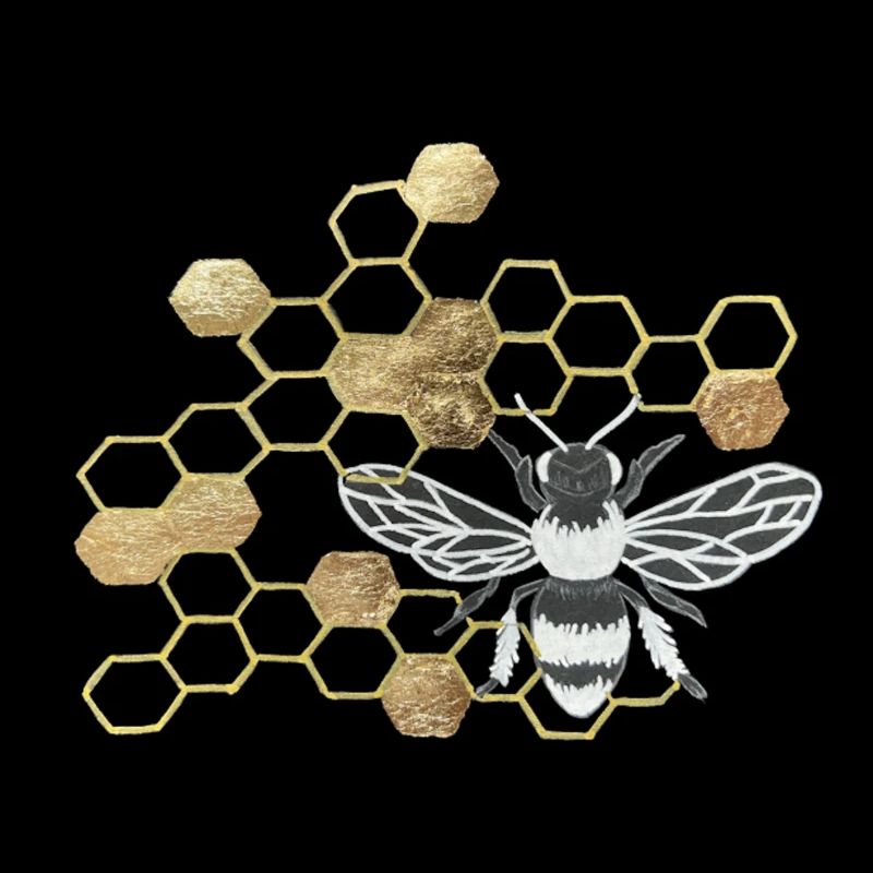 Hive with gold leaf