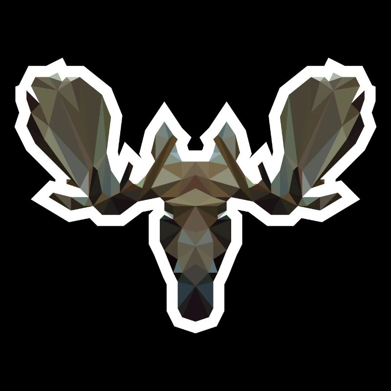 Niedriger Poly Moosehead