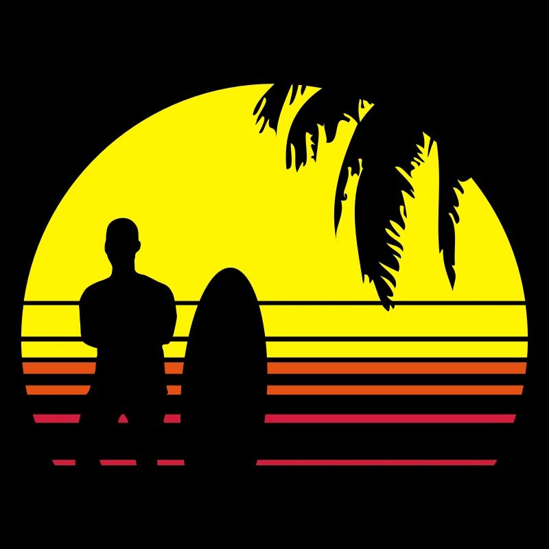 BEACH SURFING BOY PALME