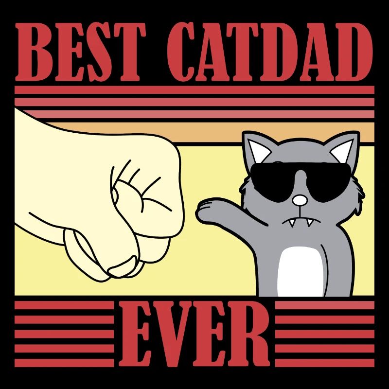 Best Catdad Katze mit Sonnenbrille Faust