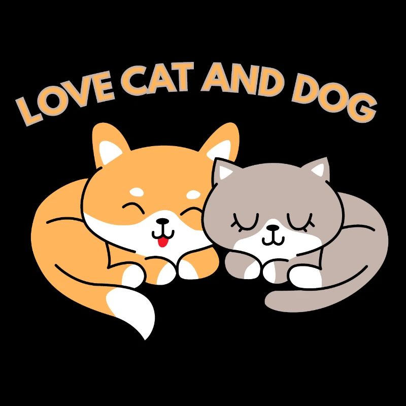 Liebe Katze und Hund
