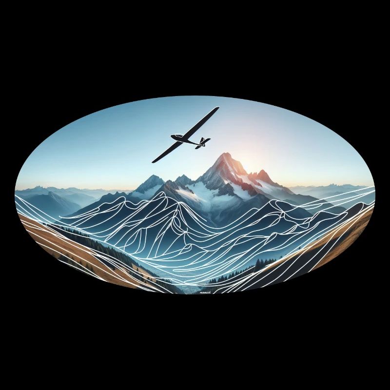 Segelflugzeug in den Bergen