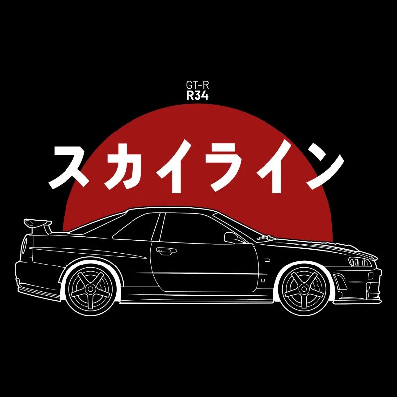 Skyline GT-R R34 Illustration
