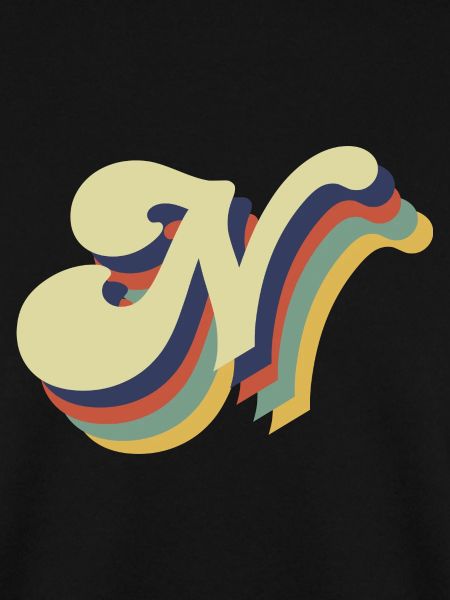 Retro-Buchstabe N