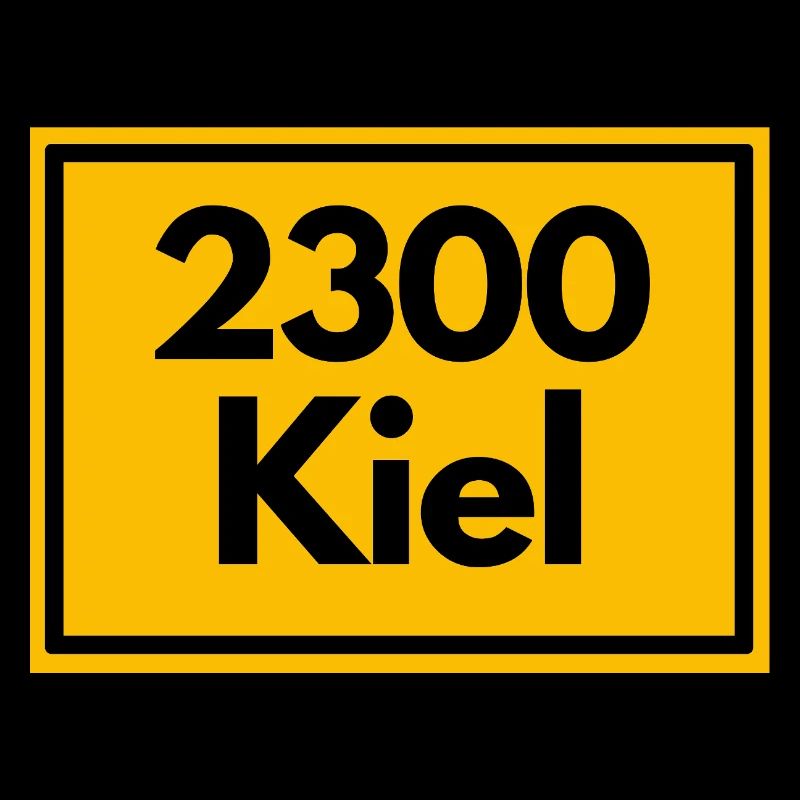 Panneau de lieu - puis rétro ancien code postal 2300 Kiel