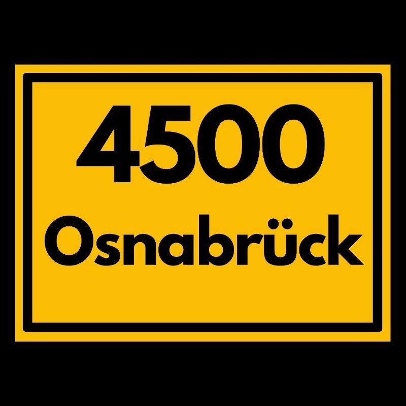 Town sign - then retro old zip code 4500 OSNABRÜCK