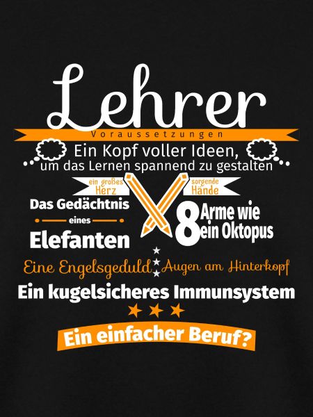 Lehrer-Voraussetzung