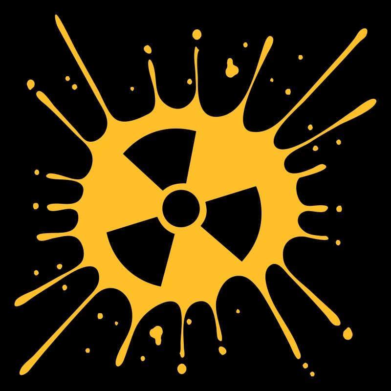 caution atomic symbol radioactive warning note