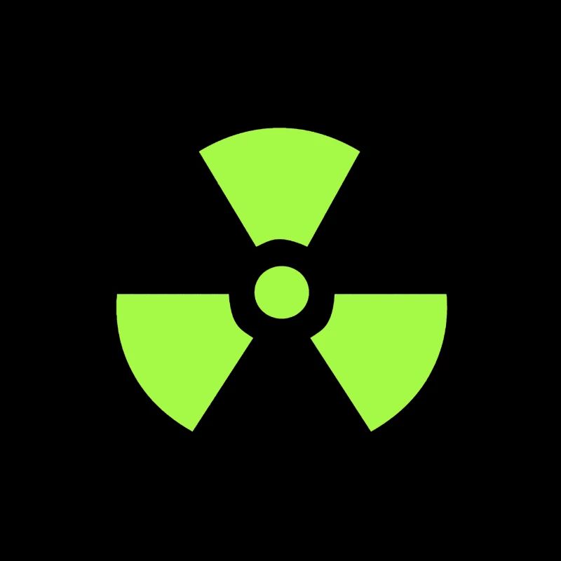 radioactive symbol green