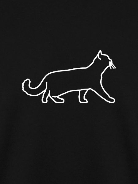 Katzensilhouette - Weiß