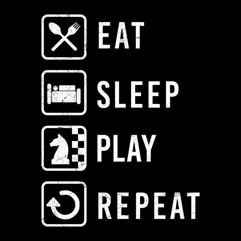 Schach Eat Sleep Play Repeat Lustige Geschenkidee