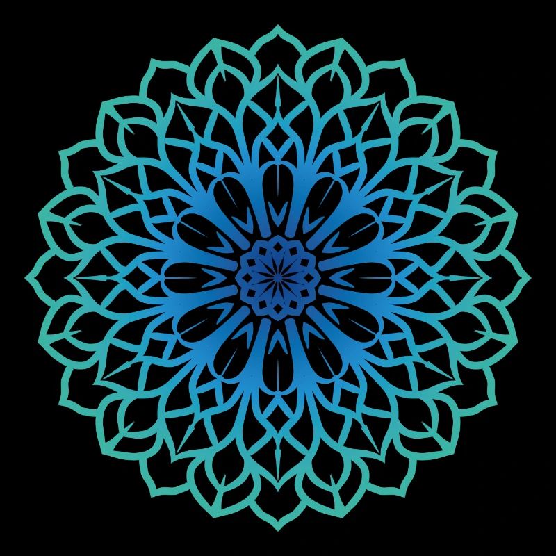 Mandala Blau Grün