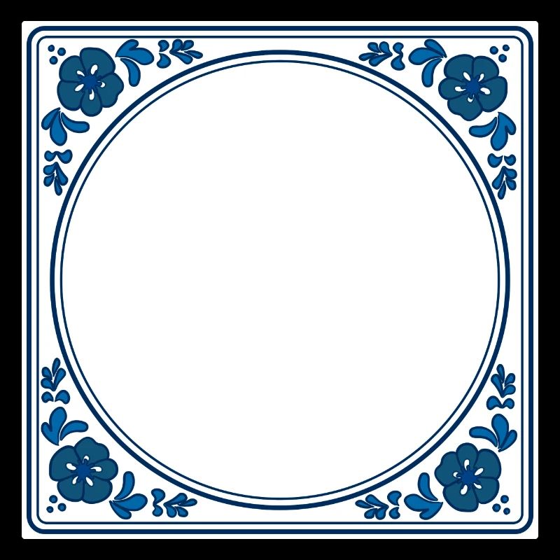 Texte propre de la tuile vide - Delft Blue
