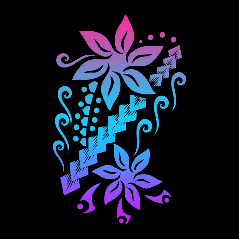 Idée de cadeau de tatouage tribal polynésien de fleur de Samoa