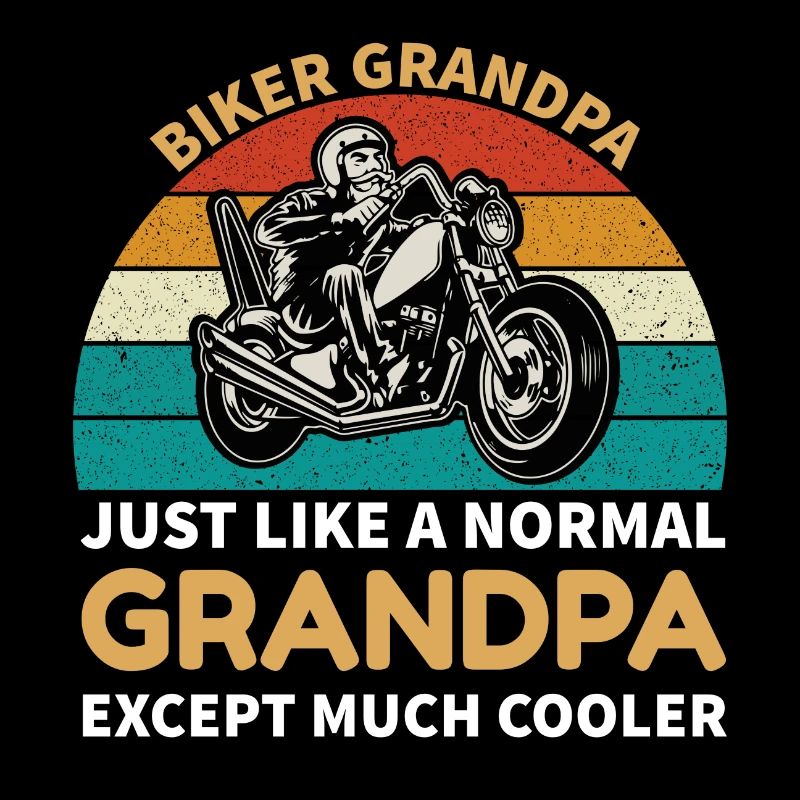 Cooler Opa als Biker Motorradfahrer