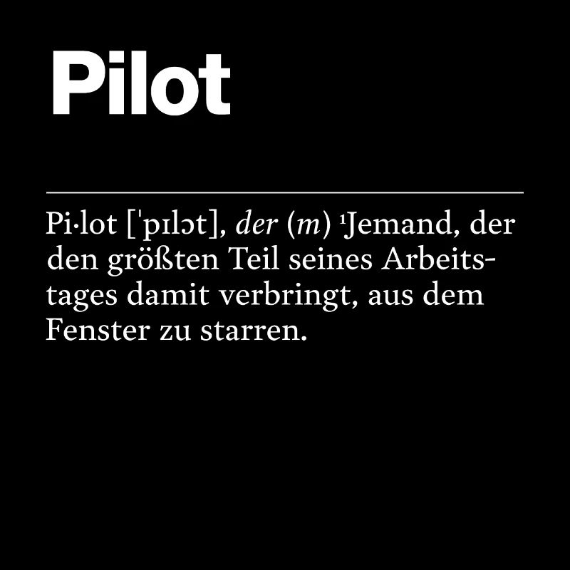 „Pilot“ humorvolle Definition