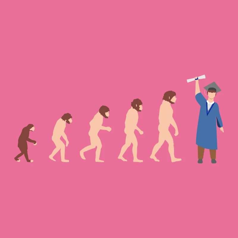 Evolution Abschluss Absolventen Bachelor Geschenk