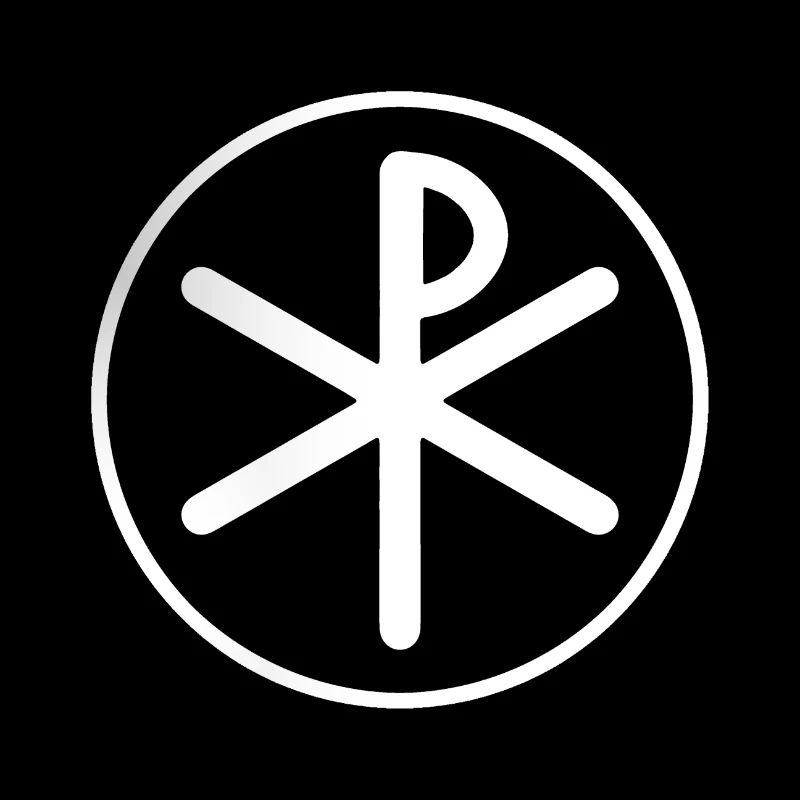 Symbole de Rho de Christian Chi en blanc