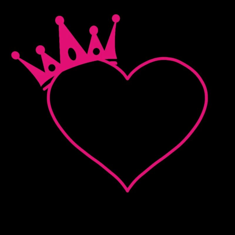 Herz mit Krone Pink
