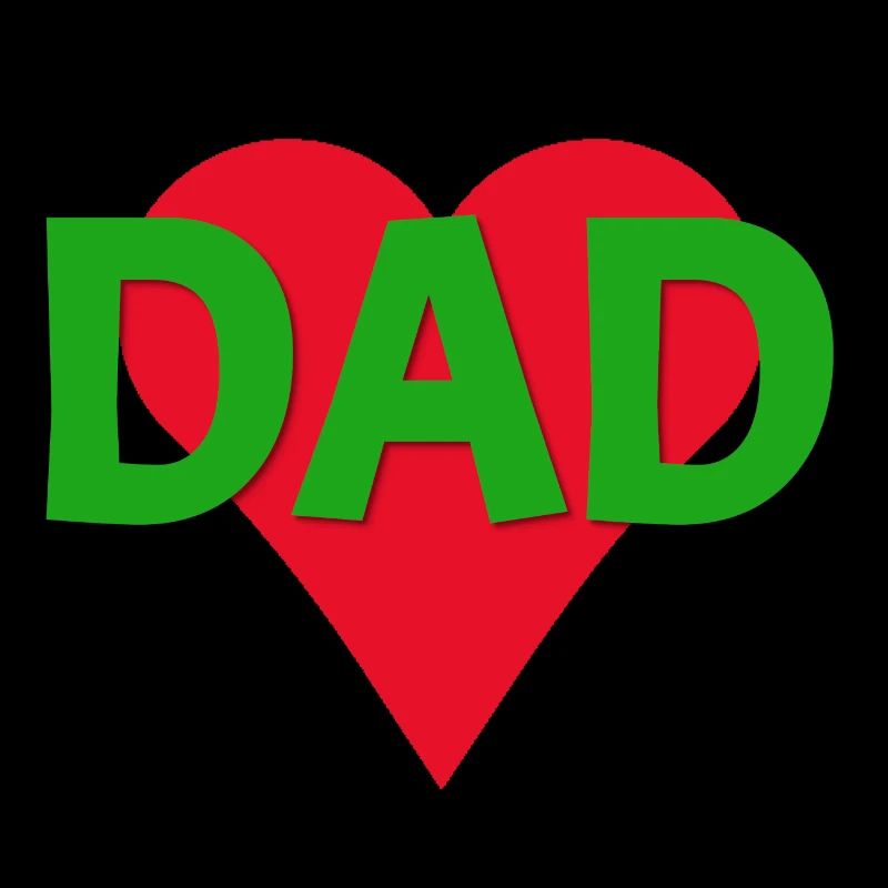 Dad mit rotem Herz