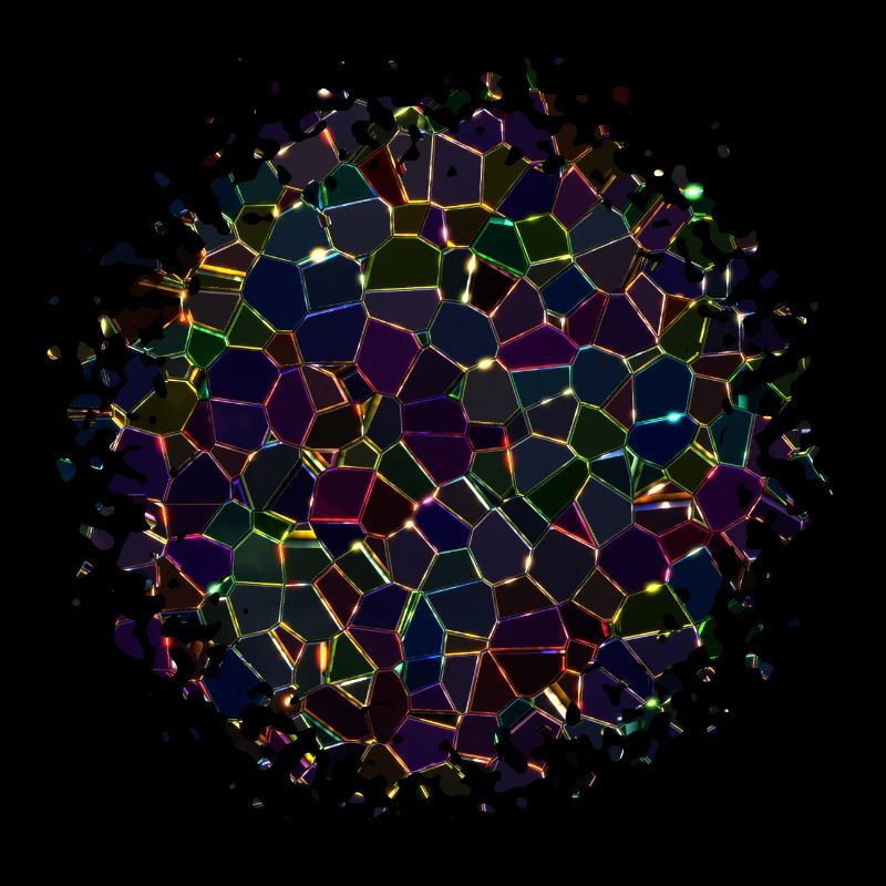 Colorful Geometric Blacklight Pattern