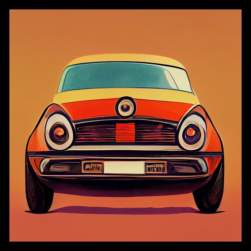 Retro Cartoon Car